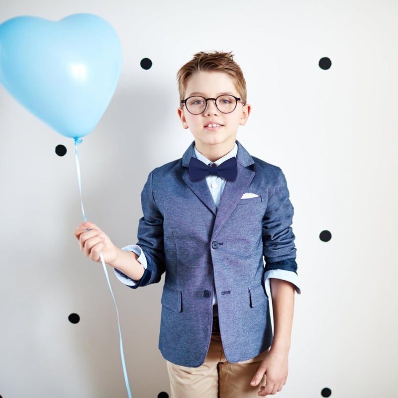 Eshwb Kids Bow Tie, Classic Solid Color Pre-Tied Bow Tie Adjustable Neck Bowtie for Boys Wedding Parties - Image 5
